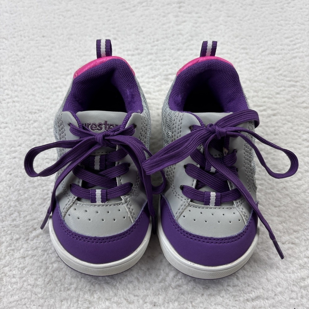SURESTEP Toddler SMO/AFO Compatible Shoes Size 6 Purple/Pink Girls Wide Sneakers - Picture 8 of 10